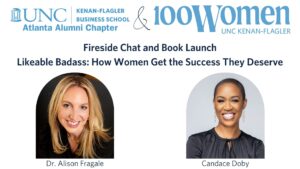 Event flyer with headshot photos of Dr. Fragale and Candace Toby.